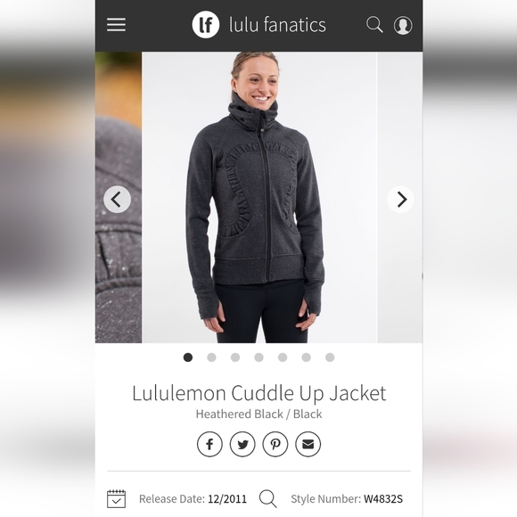Lululemon Cuddle Up Jacket/sweater- Gray and black with sparkle- Size 6 - Picture 6 of 6